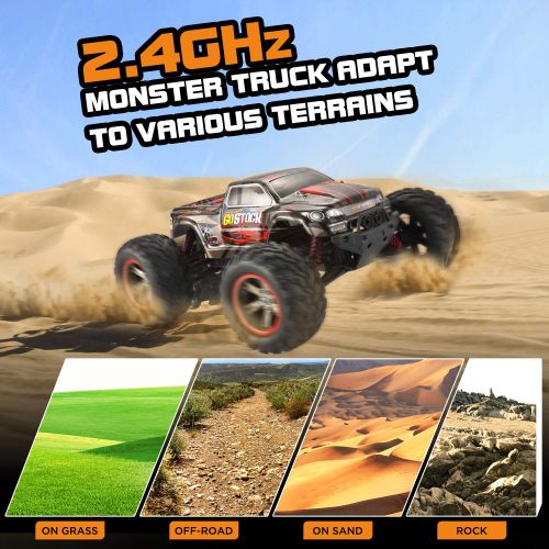  GoStock RC Car Monster Truck 1/12 Scale Off Road Electric Fast Race Cars Remote Control Truck High Speed 42km/h Radio Controlled Hobby Cars for Kids and Adults