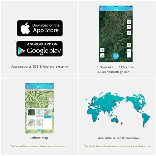  [아마존베스트]goTele Real-Time GPS Tracker, No Monthly Fee / No Network Offline GPS Tracking Device for Outdoor Activities, Hiking, Hunting, Children and Pets