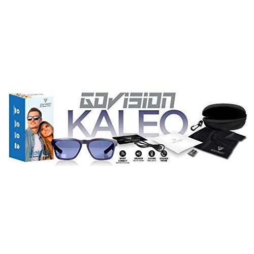  GoVision Kaleo Smart Bluetooth Speaker Sunglasses| Polarized Lenses| Water Resistant| Bluetooth 4.2| Compatible with All iPhone, Android Phones and Smart Devices| Open Ear Speaker