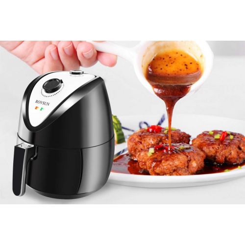  Z ZTDM Healthy Air Fryer (Two Styles) 3.7Quart 1500W Quick CookingPower SavingEasy Cleaning, Automatic Air Frying Machine with Metal Holder and Cooking Tongs (Red)