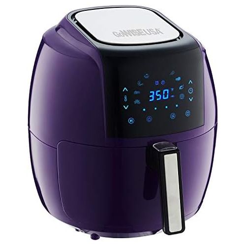  GoWISE USA 5.8-Quart Programmable 8-in-1 Air Fryer XL + Recipe Book (Plum)