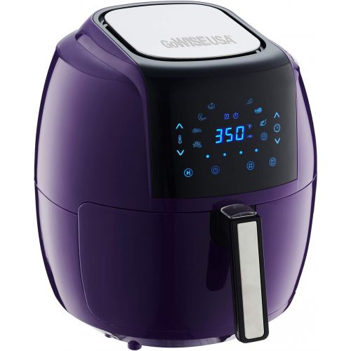  GoWISE USA 5.8-Quart Programmable 8-in-1 Air Fryer XL + Recipe Book (Plum)