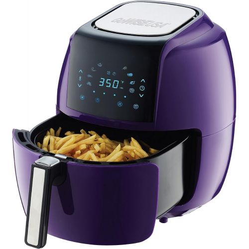  GoWISE USA 5.8-Quart Programmable 8-in-1 Air Fryer XL + Recipe Book (Plum)