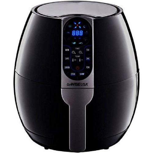  GoWISE USA 3.7-Quart Programmable Air Fryer with 8 Cook Presets, GW22638 - Black