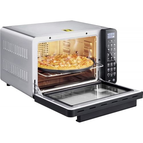  GoWISE USA 25-Quart Air Fryer Oven & Professional Dehydrator with 3 Heating Elements & Rotisserie, 12 Functions, Preheat & 5 Cooking Levels ? Fits 12-Inch Pizza, 11 Accessories and