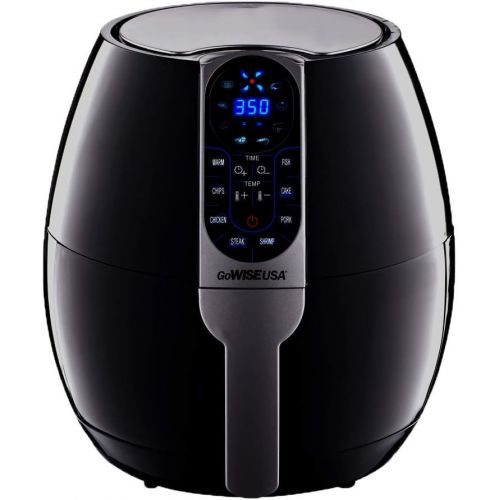  GoWISE USA 5-Quart Air Fryer with 8 Cook Presets + Recipe Book, Black, 5.0-Qt