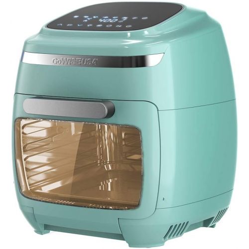  GoWISE USA GW77723 11.6-Quart Air Fryer Toaster Oven with Rotisserie & Dehydrator + 50 Recipes, Vibe Mint