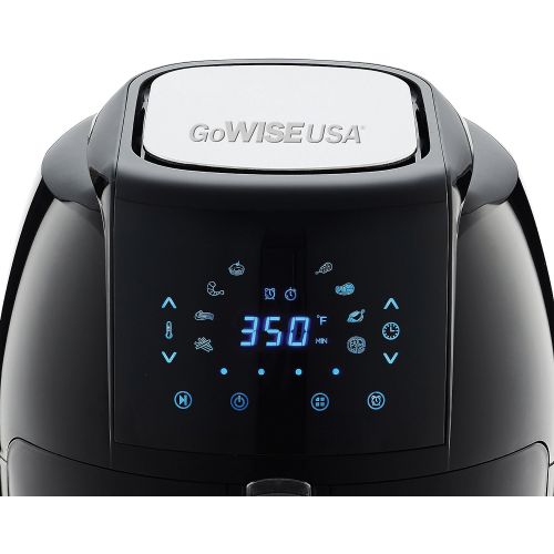  [아마존베스트]GoWISE USA 1700-Watt 5.8-QT 8-in-1 Digital Air Fryer with Recipe Book, Black
