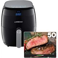 [아마존베스트]GoWISE USA 5.0-Quart 1500-Watt Digital Air Fryer with 8 Presets, GW22821-S + 50 Recipes (Black)