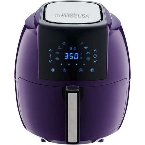  [아마존베스트]GoWISE USA GWAC22006 5.8-Quart Air Fryer, 6 PC Accessory Set + 50 Recipes (Plum), QT