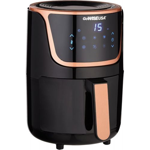  [아마존베스트]GoWISE USA GW22975 Mini with Digital Touchscreen + Recipe Book, 1.7 2 Qt Max, 2.0, Black/Copper