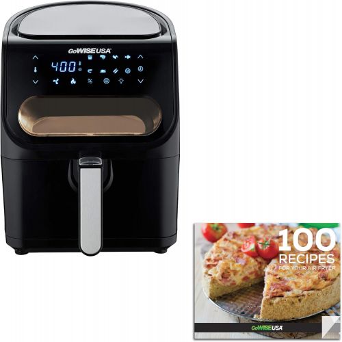  [아마존베스트]GoWISE USA GW22953 4-Quart Air Fryer with Viewing Window and 8 Presets, 4-QT, Black