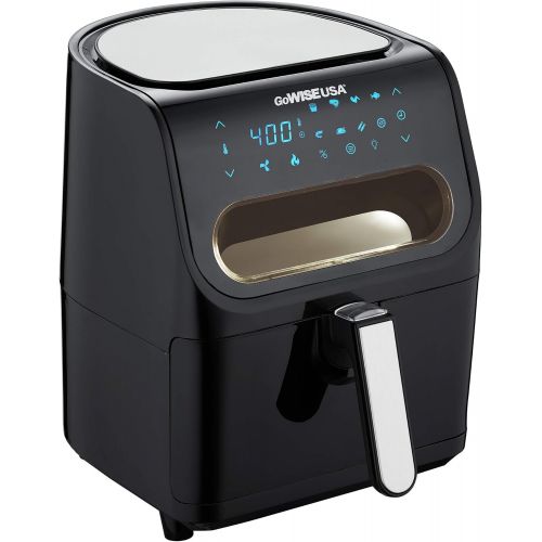  [아마존베스트]GoWISE USA GW22953 4-Quart Air Fryer with Viewing Window and 8 Presets, 4-QT, Black