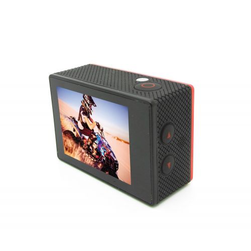  GoXtreme Rallye Red HD Aktion-Kamera mit wasserdichtem Gehause (1280 x 720p, 1,3 Megapixel, CMOS-Sensor, 5 cm (2 Zoll) Display) inkl. Li-Ion Akku