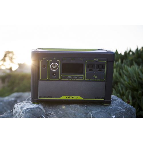  Goal Zero Yeti 400 Lithium Portable Power Station, 428Wh Rechargeable Generator and Backup Power Source with 300 Watt (1200 Watt Surge) AC inverter, USB, 12V Outputs