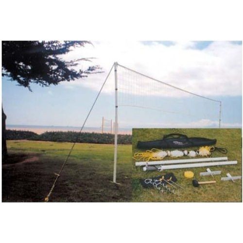  Goal Sporting Goods Adjustable Power Volleyball Net in White & Yellow