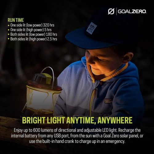  [아마존베스트]Goal Zero Lighthouse 600 Camping Lantern, Solar Lantern 600 Lumens LED Lantern. Solar Outdoor Lantern Perfect for Camping Gear, Camping Accessories. USB Light Rechargeable Lantern