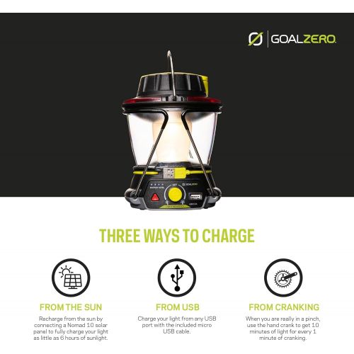  [아마존베스트]Goal Zero Lighthouse 600 Camping Lantern, Solar Lantern 600 Lumens LED Lantern. Solar Outdoor Lantern Perfect for Camping Gear, Camping Accessories. USB Light Rechargeable Lantern