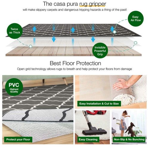  Goasis Lawn Non-Slip Area Rug Pad 4x6, Area Rug Gripper Pad for Hard Floors, Pads Available in Many Sizes, Provides Protection and Cushion for Area Rugs and Floors