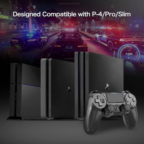  [아마존베스트]Gobub Wireless Controller Compatible with PS4 Remote with Double Vibration and Audio Function 1000 mAh Battery, Controller Compatible with PS4/Pro/Slim, Touch-pad Joystick Game Controlle