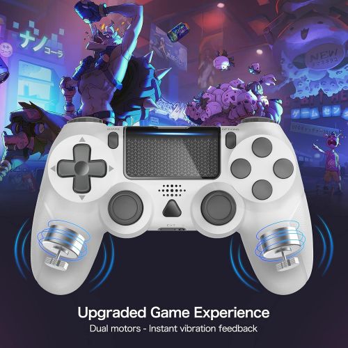  [아마존베스트]Gobub Wireless Controller Compatible with PS4 Remote with Double Vibration and Audio Function 1000 mAh Battery, Controller Compatible with PS4/Pro/Slim, Touch-pad Joystick Game Controlle