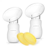 [아마존베스트]Godehone Silicone Breast Pump 2 Pack, Manual Breast Pump with Protective lid, Portable Milk Saver for Breast...