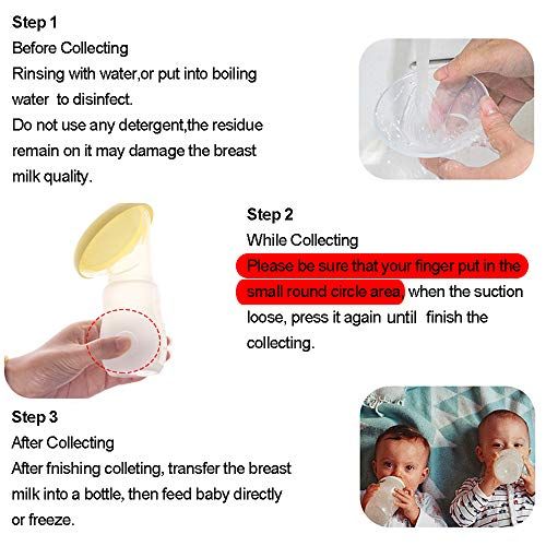  [아마존베스트]Godehone Silicone Breast Pump 2 Pack, Manual Breast Pump with Protective lid, Portable Milk Saver for Breast...