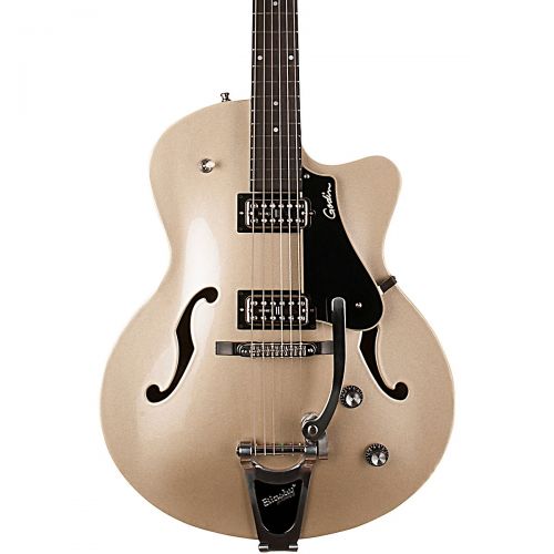  Godin},description:The Godin 5th Avenue Uptown Ltd SilverGold is an archtop stunner that is adorned top to bottom in a rich SilverGold metallic finish. Its resonant body comes to l