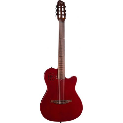  Godin 6 String Hollow-Body Electric Guitar, Right, Aztek Red (052394)