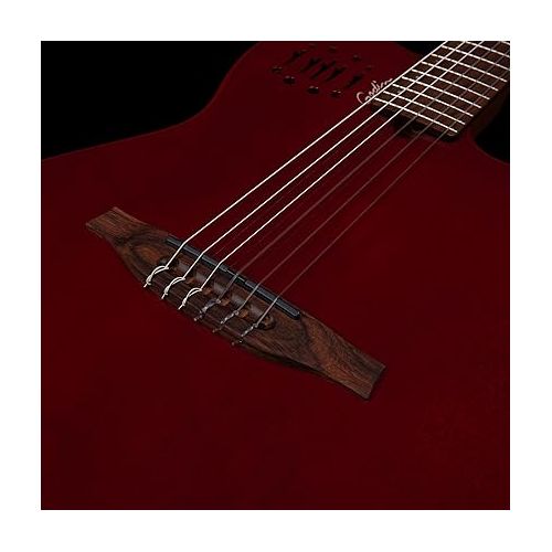  Godin 6 String Hollow-Body Electric Guitar, Right, Aztek Red (052394)