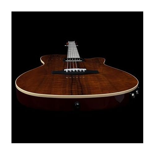  Godin A-Series A6 Ultra Koa HG 037438 6-String Chambered Body Acoustic-Electric Guitar, Right Handed, Koa High Gloss