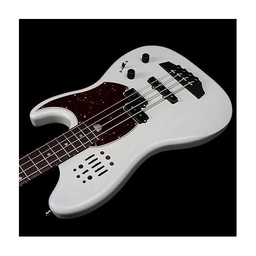  Godin 4 String Bass Guitar, Right, Trans White, Full (050420)