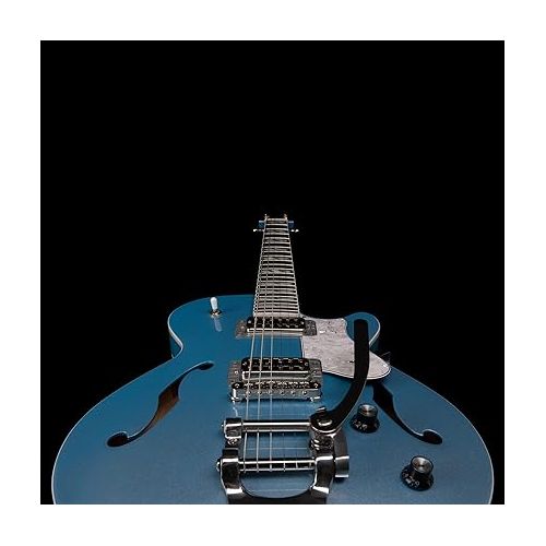  Godin 6 String Semi-Hollow-Body Electric Guitar, Right, Imperial Blue, Full (051595)
