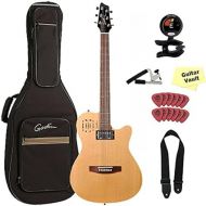Godin A6 Ultra Natural Two-Chambered Electro-Acoustic Guitar Bundle with Deluxe Gig Bag