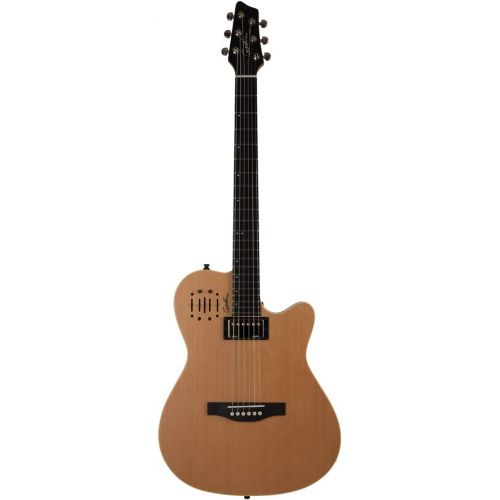  Godin A6 Ultra Natural Two-Chambered Electro-Acoustic Guitar Bundle with Deluxe Gig Bag