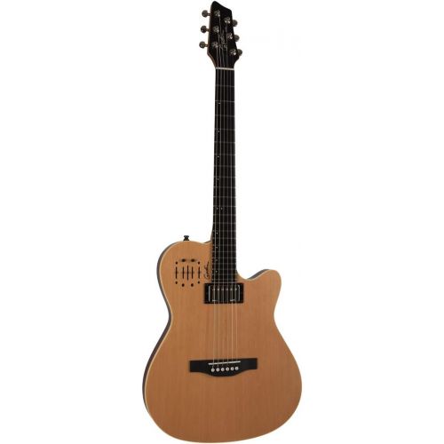  Godin A6 Ultra Natural Two-Chambered Electro-Acoustic Guitar Bundle with Deluxe Gig Bag