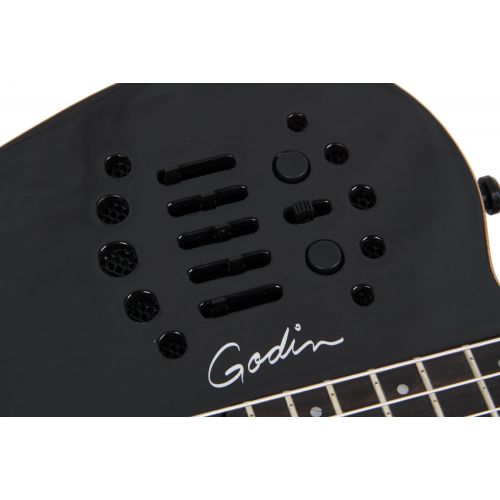  Godin Multiac Series-ACS Black Slim Guitar (Nylon Black Pearl)