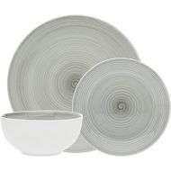 Godinger Dinnerware Set Dinner, Salad Plate, and Soup Bowl - Porcelain - 12 Piece set