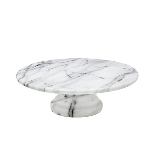  Godinger La Cucina Marble Pedestal Pastry Stand, 10.00L x 10.00W x 4.00H, Off-white