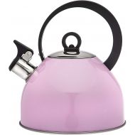 [아마존베스트]Studio by Godinger Studio Hot Water Tea Kettle, Stainless Steel Tea Pot with Whistle - 2.5L, Pink