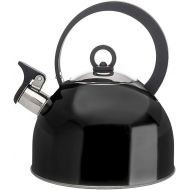 [아마존베스트]Godinger Studio Hot Water Tea Kettle, Stainless Steel Tea Pot with Whistle - 2.5L, Black