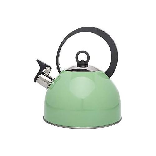  [아마존베스트]Godinger Studio Hot Water Tea Kettle, Stainless Steel Tea Pot with Whistle - 2.5L, Mint