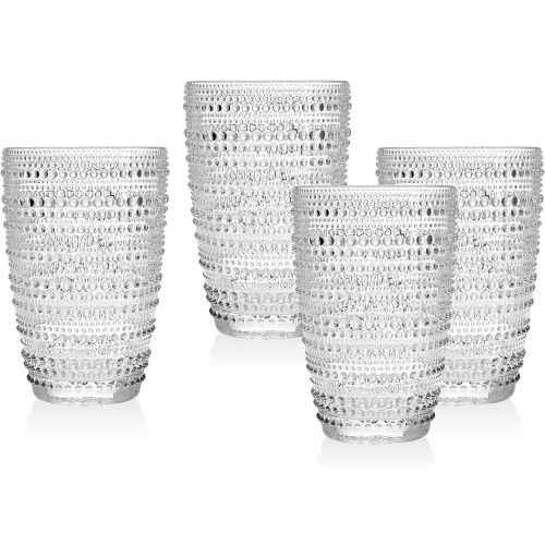  [아마존베스트]Godinger Highball Glasses Beverage Cups - Lumina, 10oz, Set Of 4