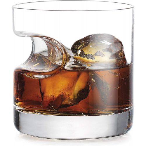  [아마존베스트]Godinger Cigar Whiskey Glass - Old Fashioned Whiskey Glass With Indented Cigar Rest