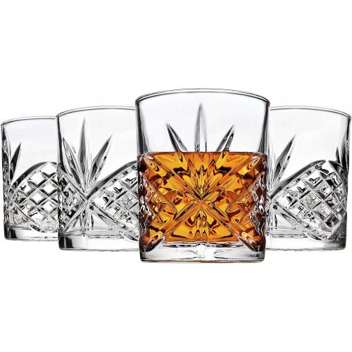  [아마존베스트]Godinger Dublin Double Old Fashioned Glasses, Set of 4