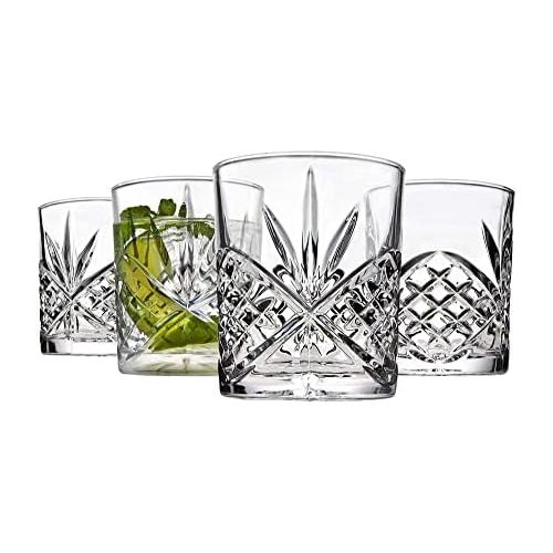  [아마존베스트]Godinger Old Fashioned Whiskey Glasses, Shatterproof and Reusable Acrylic - Dublin Collection, Set of 4