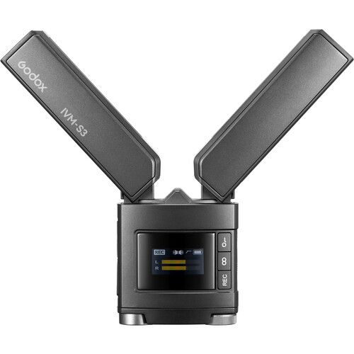  Godox IVM-S3 Camera-Mount Adjustable Dual-Cardioid Microphone