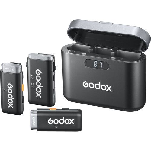  Godox WEC 2-Person Wireless Microphone System for Cameras and Mobile Devices (2.4 GHz)