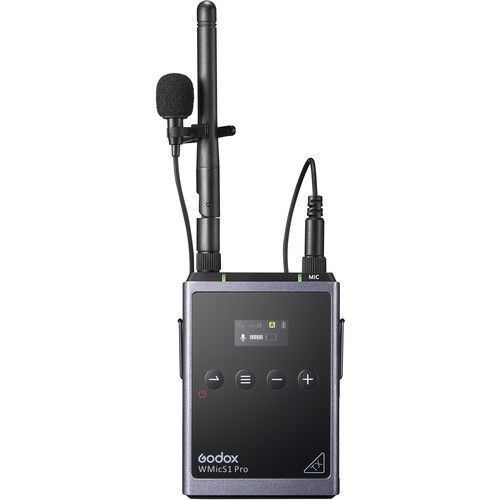  Godox WMicS1 Pro TX UHF Wireless Bodypack Transmitter with Lavalier Mic (514 to 596 MHz)