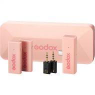 Godox MoveLink Mini UC 2-Person Wireless Microphone System for Cameras & Mobile Devices (2.4 GHz, Cherry Pink)